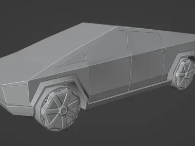 Tesla Cybertruck Low-poly 3D model Low-poly