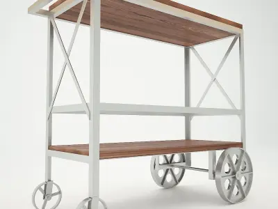 Butler Industrial Trolley Server 3D model