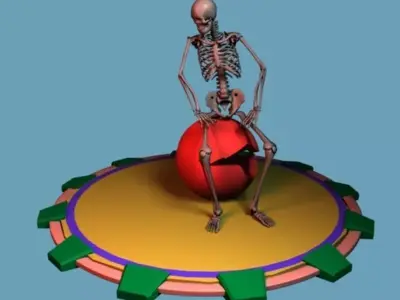 Getrent skeleton on ball Free 3D model