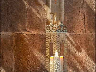 azure wall antique light 02 3D model