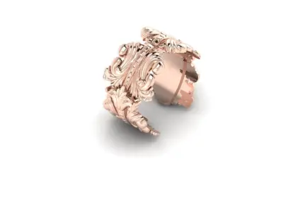 Antique ornate rose gold ring 3D print model
