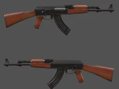  ak47 gun  Free low-poly 3D model