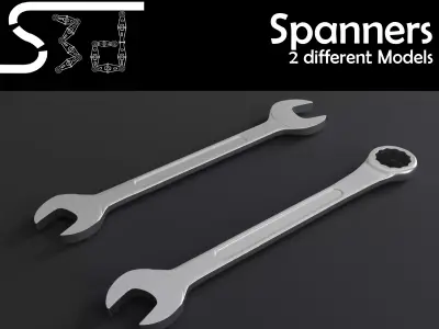 Spanner Wrench Models Free low-poly 3D model