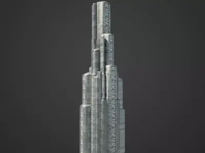 SciFi Building 2 Low-poly 3D model