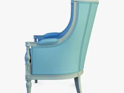 19th Century french bergere armchair 3D model