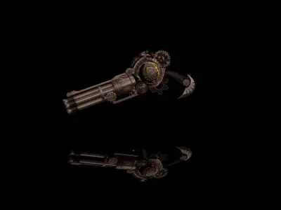 Steampunk Gun 3D model