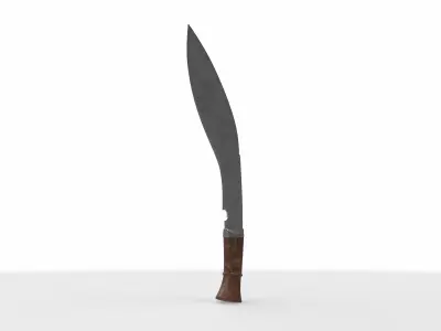 kukri knife 01  3D model