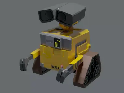 WALL E lowpoly - robot Low-poly 3D model