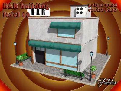 BAR level Low-poly 3D model 5