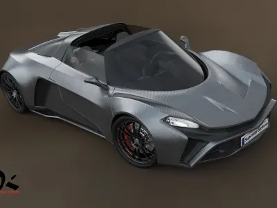 500 Group CherAn Supercar Concept 02 Free 3D model