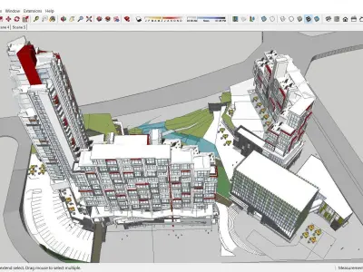 Sketchup Residential Complex A8 3D model