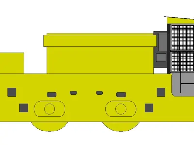 Mine battery electric locomotive ARP7T 3D model