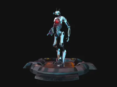 Robot Cyborg 4761A Low-poly 3D model