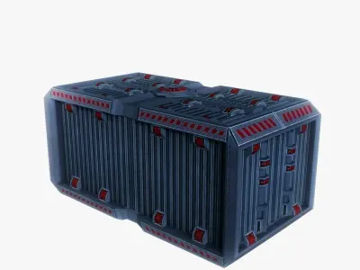 Cargo 03 sci-fi low poly Low-poly 3D model