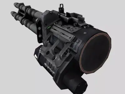 minigun machine gun Free low-poly 3D model