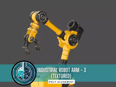 Industrial Robot Arm - 3  - Textured 3D model