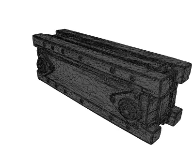 Rustic Wooden Industrial Structure Part 3D model