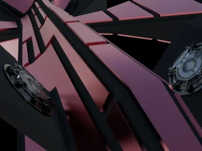  Futuristic Sci-Fi Spaceship 4 3D model