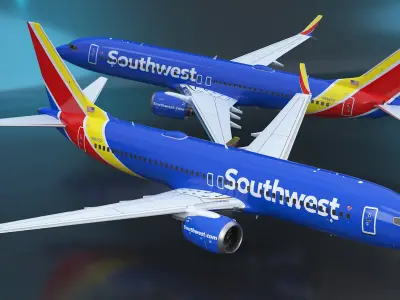 Southwest Airlines Boeing 737 MAX 8 in Flying 3D model