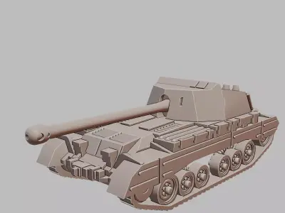 Archer Tank 3D Printable British Tank Destroyer Model 3D print model