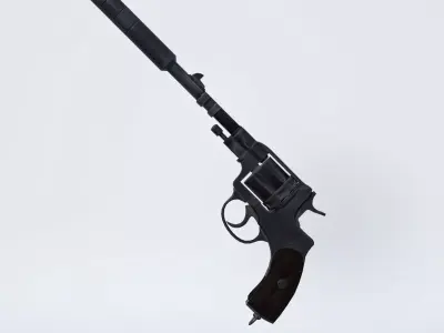Silenced Nagant Revolver for G8F 3D model