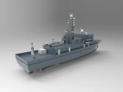 Bedok-class mine countermeasures vessel 3D model by octagram14