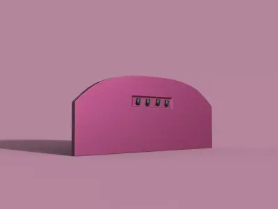 Truck Back Cab Plate 2 3D model