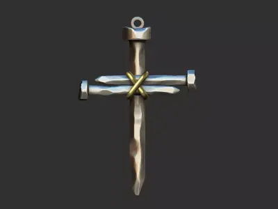 Rustic Nail Cross 3D print model