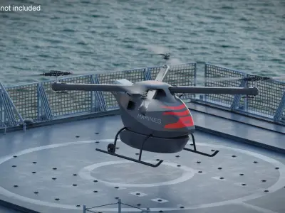  Cargo Drone for the US Navy Rigged for Cinema 4D 