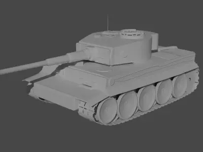 Tiger 131 German Tank Free 3D model