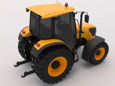 Tractor Yellow 3D model