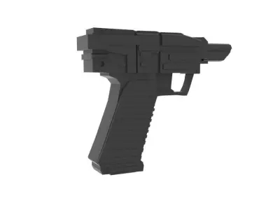 Visitor Gun Simple Free low-poly 3D model
