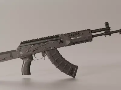AK-15 Game ready Low-poly 3D model