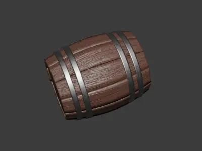 BARREL low-poly 3D model shop