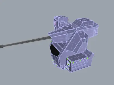 SMASH   30mm Remote Controlled Naval Cannon 3D model