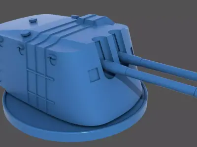 Japanese 3rd year type A turret - Personal license 1-100 scale 3D print model