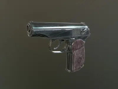Makarov Pistol Low-poly 3D model