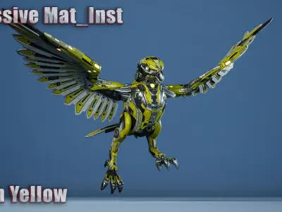 SciFi Falcon Low-poly 3D model