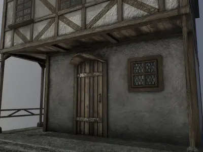 Medieval house A PBR Low-poly 3D model