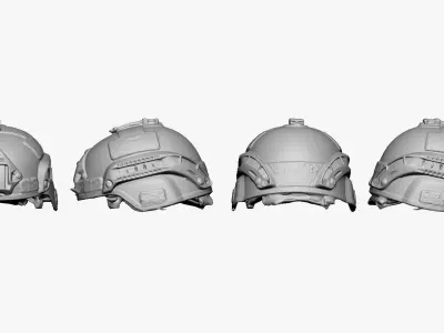 001301 army green helmet 3dp 3D print model
