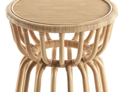 Kids Rattan Nightstand 3D model