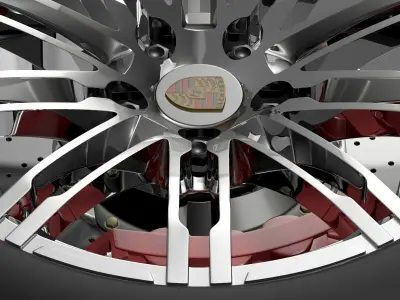 Porsche 911 Turbo 2013 wheel 3D model