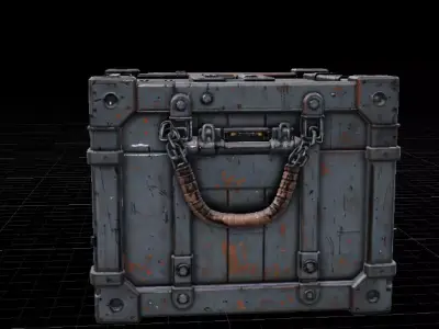 Loot Crate 3D Model Industrial Supply Box Bg Scene  Low-poly 3D model