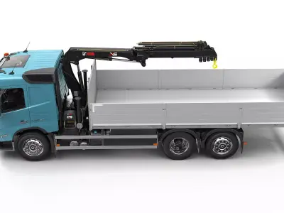 Volvo FM 2020 Crane 3D model
