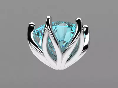 A package of solitaire ring heads engagement 6 prong printable 3D print model