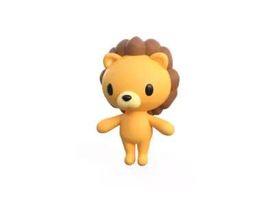 Little animal cute - Lion cute - Character008 Low-poly 3D model