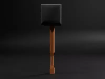 Low-poly Hammer game-ready model Low-poly 3D model
