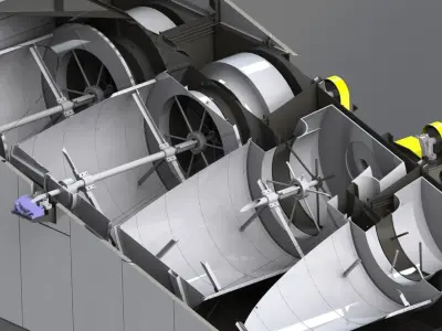INDUSTRIAL WOOL DRYER 3D model