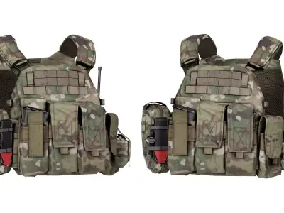 WARRIOR ASSAULT DCS PLATE CARRIER VEST BUNDLE 3D Model Pack