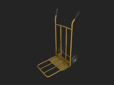 Hand trolley Low-poly 3D model